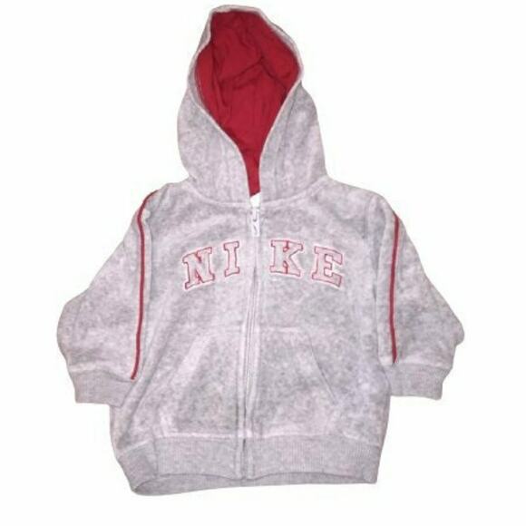 Nike Boy's 12M Hooded Velour Track Jacket - Picture 1 of 4
